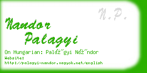 nandor palagyi business card